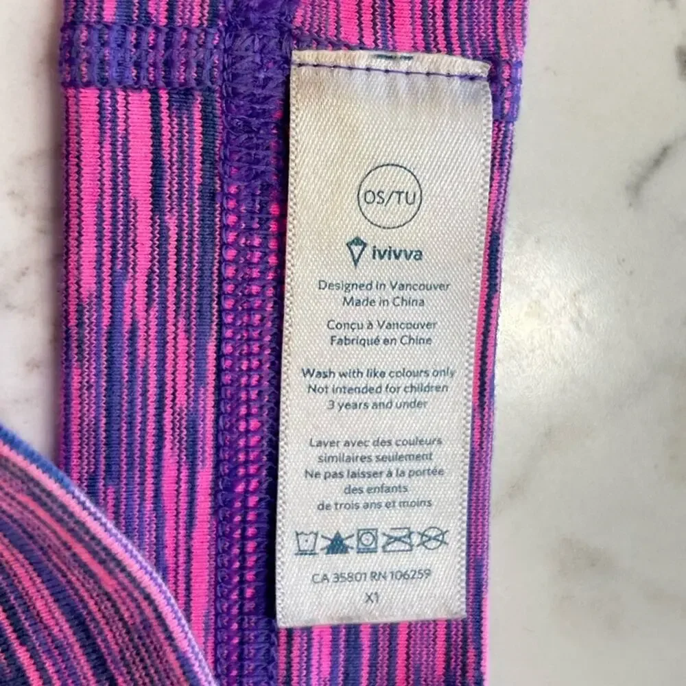 Ivivva Lululemon Pink Purple Space Dye Workout Active Headband Youth‎ Kids
